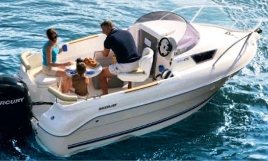 Rent 15' Quicksilver Cuddy Cabin Boat In Cogolin, France