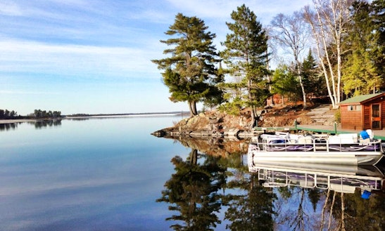 Rent Deluxe Fishing 90hp Pontoon Boat In Voyageurs National Park - Lake Kabetogama, Mn