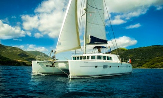 Private Cruise For Up To 12 People Aboard Lagoon 500 Catamaran In Santorini, Greece