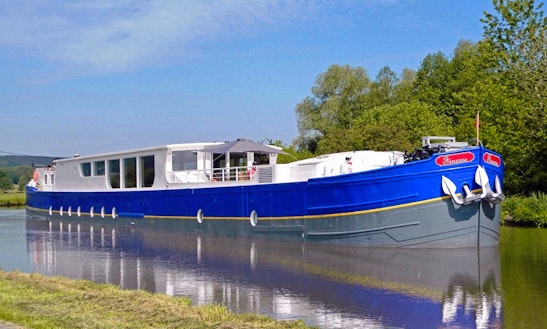 Explore St-julien-sur-dheune, France On 128' Finesse Canal Boat