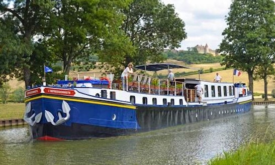 Explore Fleurey-sur-ouche, France On 128' L'impressionniste Canal Boat