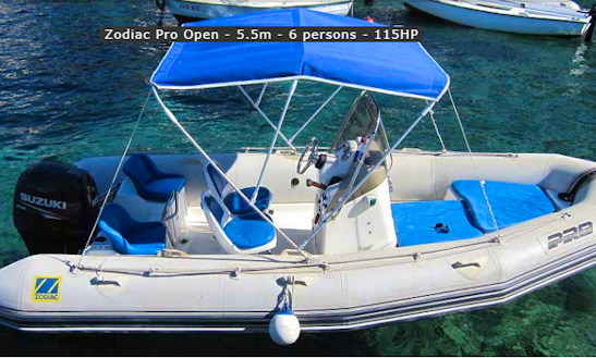 Rent 18' Zodiac Pro Open Rigid Inflatable Boat In Hvar, Croatia