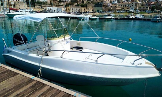 Rent 18' Blue Marine 001l Center Console In Castellammare Del Golfo, Sicilia