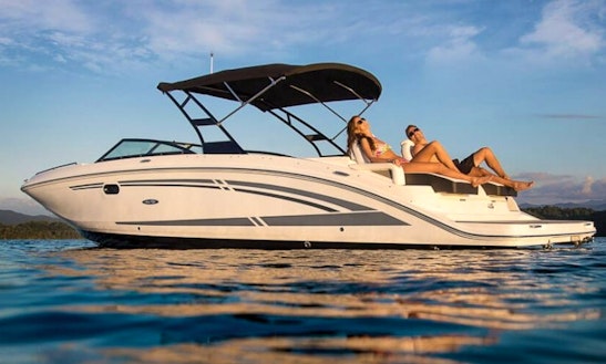 Sea Ray 290 Sdx Deck Boat Charter For Day Trips To Lerins Islands Or Cap D’antibes Bay