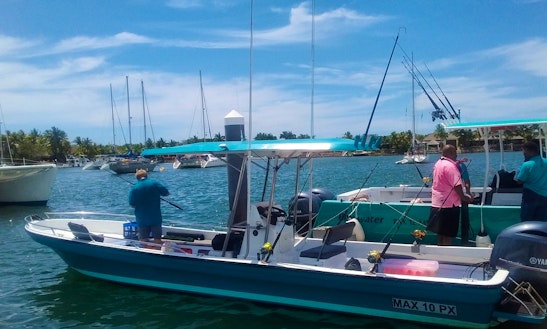 Go Fishing On 28ft Fibre-glass Center Console In Denarau Island, Fiji.