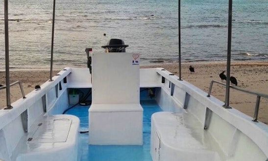 Head Out Fishing With This Cente Counsole Boat In Provincia De Puntarenas