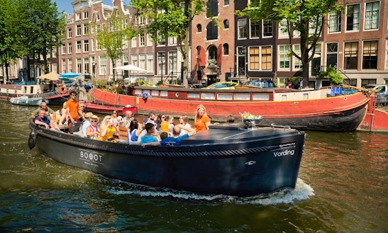 30' Luxurious Vording Electric Boat Rental For 35 People In Amsterdam, Netherlands